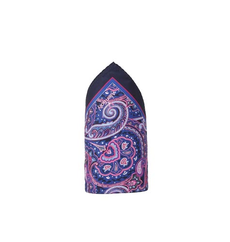 Blue Printed Pocket Square